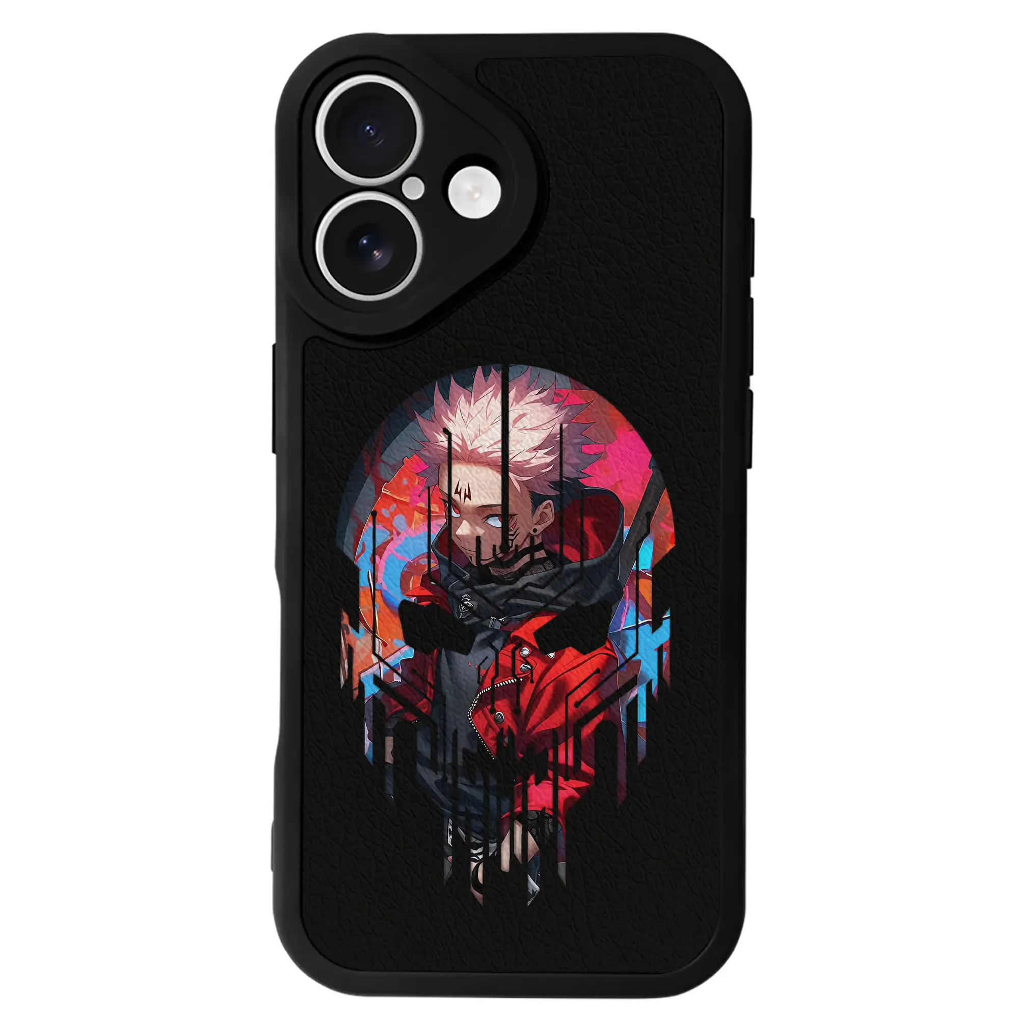 呪術廻戦 グッズ,虎杖 悠仁 - IPhone 16シリーズ対応 ・ シリコンスマホケース ・ レザー調 ・ 高精度フィット ・ 耐衝撃 ・ ワイヤレス充電対応 ・ 精密カット